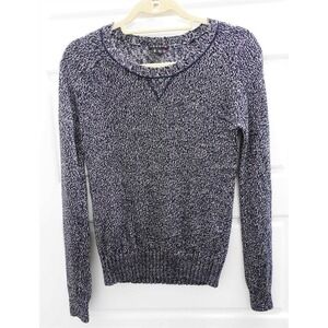 Theory Black White Tweed‎ Pullover Long Sleeve Sweater sz P